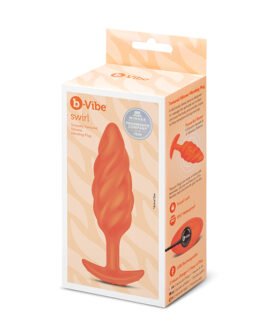b-Vibe Swirl Texture Plug – Orange