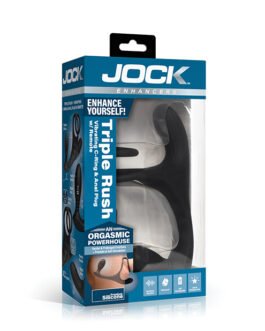 Curve Toys Jock Enhancers Triple Rush Vibrating C-Ring & Anal Plug w/Remote