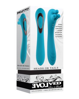 Evolved Heads or Tails Rechargeable Vibrator – Teal