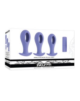 Evolved Hole Punch Anal Plug Set – Purple Set of 3