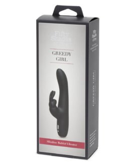 Fifty Shades of Grey Greedy Girl Rechargeable Slimline Rabbit Vibrator – Black