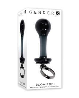 Gender X Blow Pop Glass Anal Plug – Black