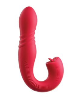 Joi Thrust 2 Thrusting G-Spot Vibrator & Clit Licker – Red