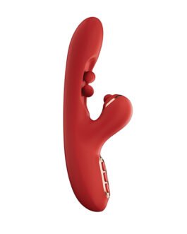 Tickler Wiggling G-Spot Vibrator & Tapping Clitoral Stimulator – Red