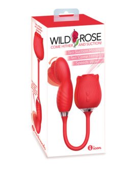 Wild Rose Suction & Come Hither Vibrator – Red