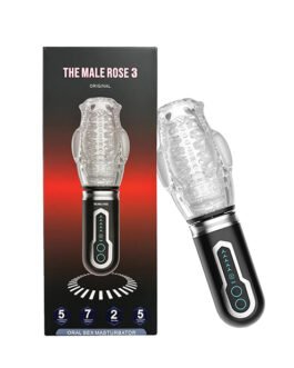 The Male Rose 3 Thrusting, Rotating & Vibrating Oral Sex Masturbator – Black