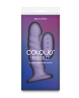 Colours – Ribbed – 6″ Vibrating Dildo – Purple