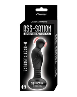 Ass-sation Remote Vibrating P Spot Plug – Black