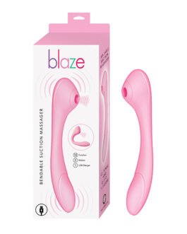 Blaze Bendable Suction Massager – Pink