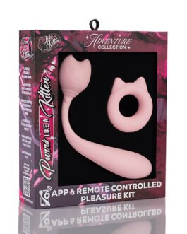 Natalie’s Toy Box Purrs Like A Kitten App & Remote Controlled Pleasure Kit – Pink