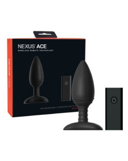Nexus Ace Remote Control Butt Plug Medium – Black