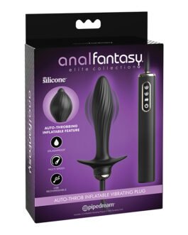 Anal Fantasy Elite Collection Auto Throb Inflatable Vibrating Plug – Black