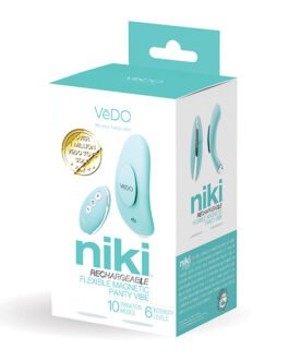 VeDO Niki Rechargeable Panty Vibe – Tease Me Turquoise