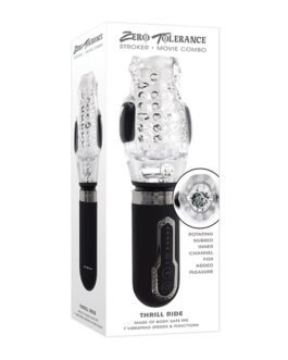 Zero Tolerance Thrill Ride Rechargeable Stroker – Black/Clear